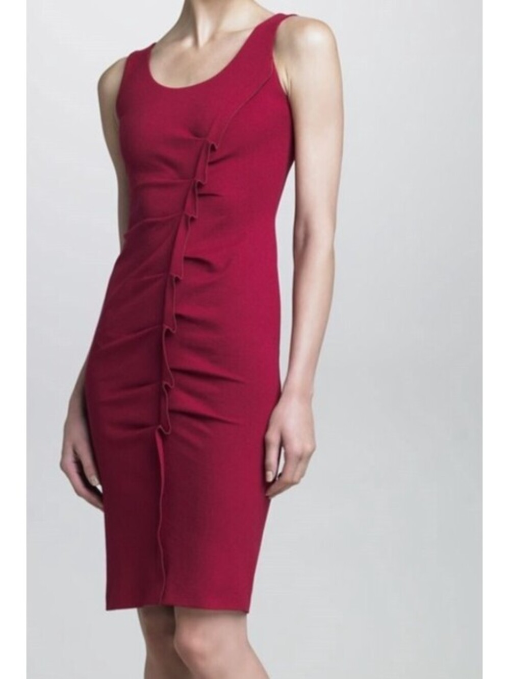 ARMANI COLLEZIONI fuschia ruffle mini dress sz 6